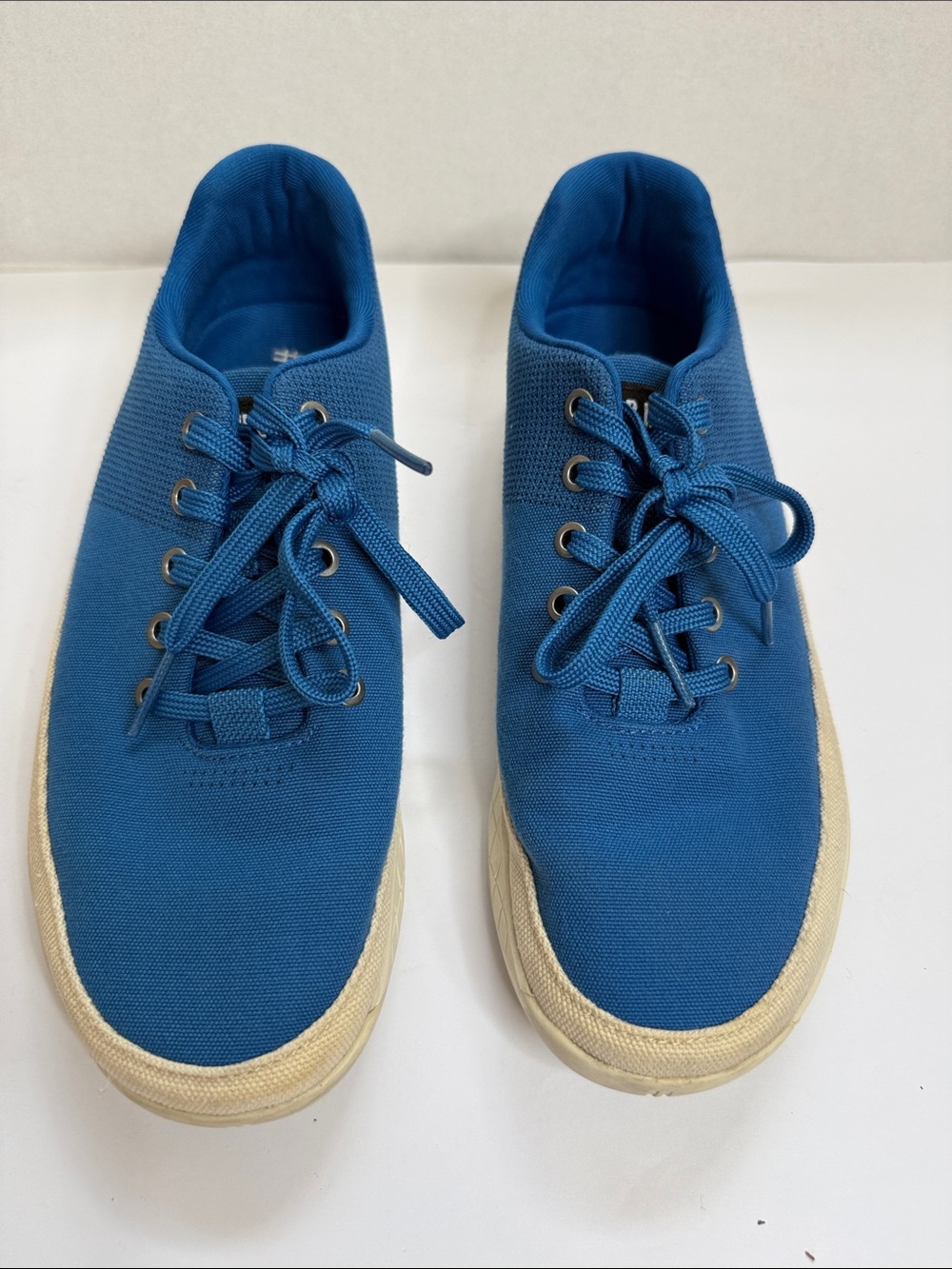NOBULL Canvas Low Top Sneakers Athletic Blue and White size 10